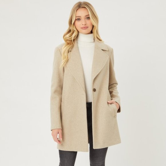 Love Tree Jackets & Blazers - 🥰 1 LEFT 🥰   Single Breasted Fleece Coat, Oatmeal
